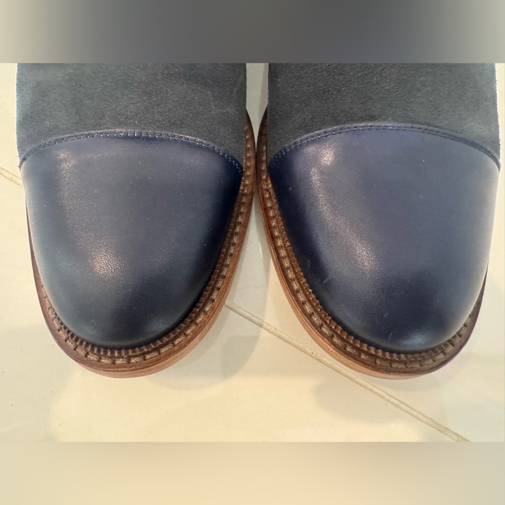Taft Men’s Troy Boot size 43 Navy leather and suede - Picture 7 of 9